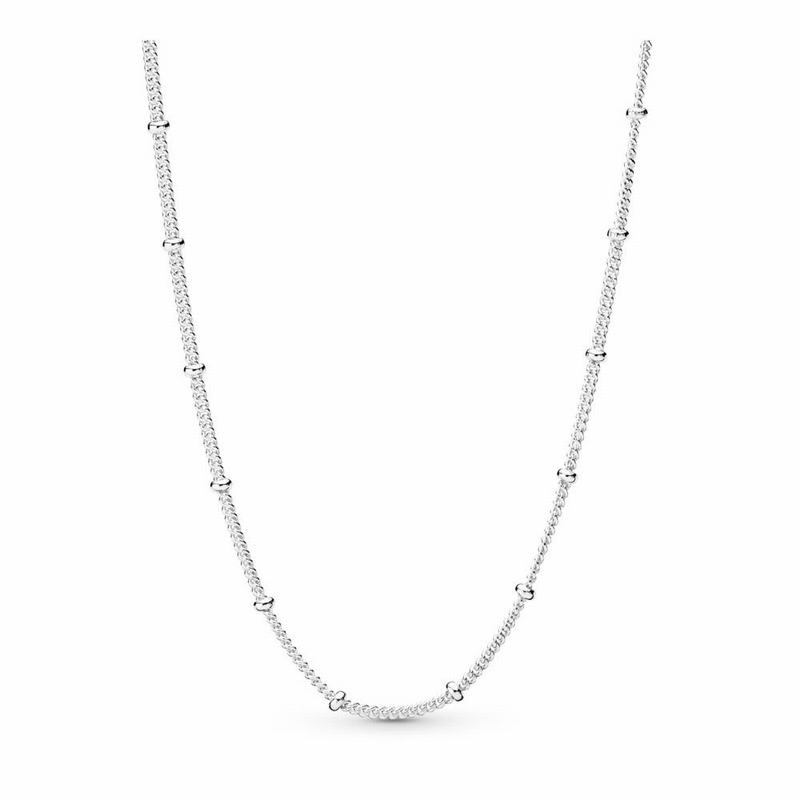Pandora Silver Beaded Necklace Chain Silver Egypt XL1405978